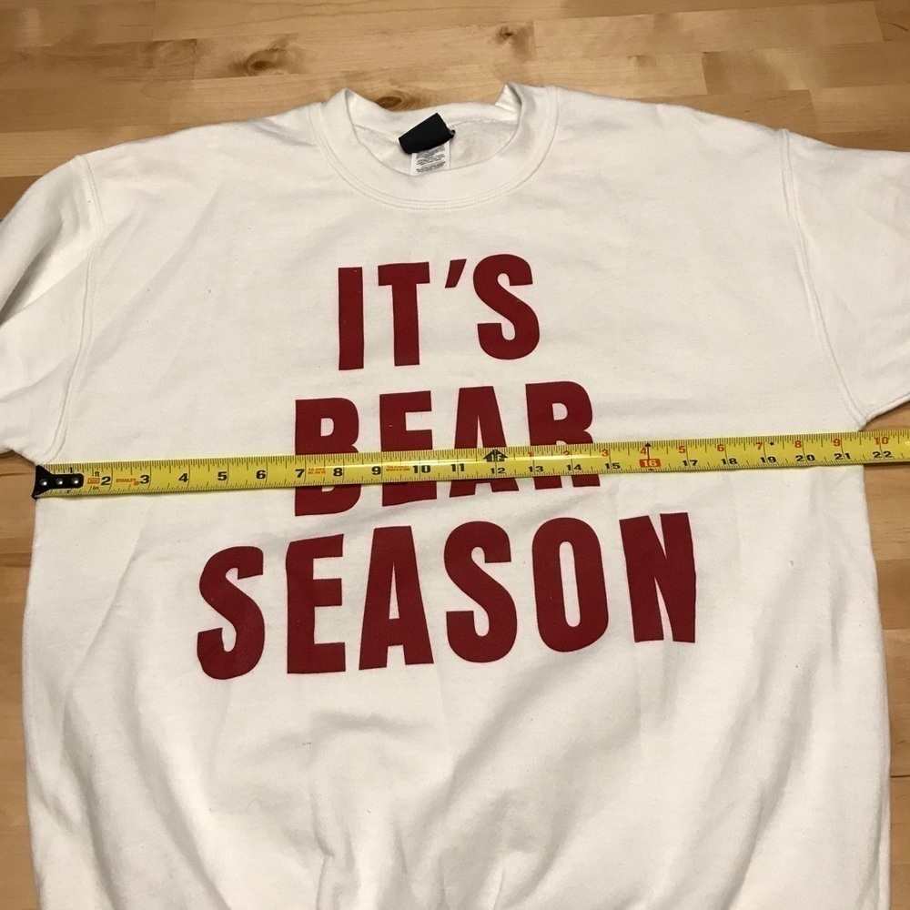Blue 84 White Sweatshirt It’s Bear Season Beat Cal Size Medium M - Picture 8 of 10